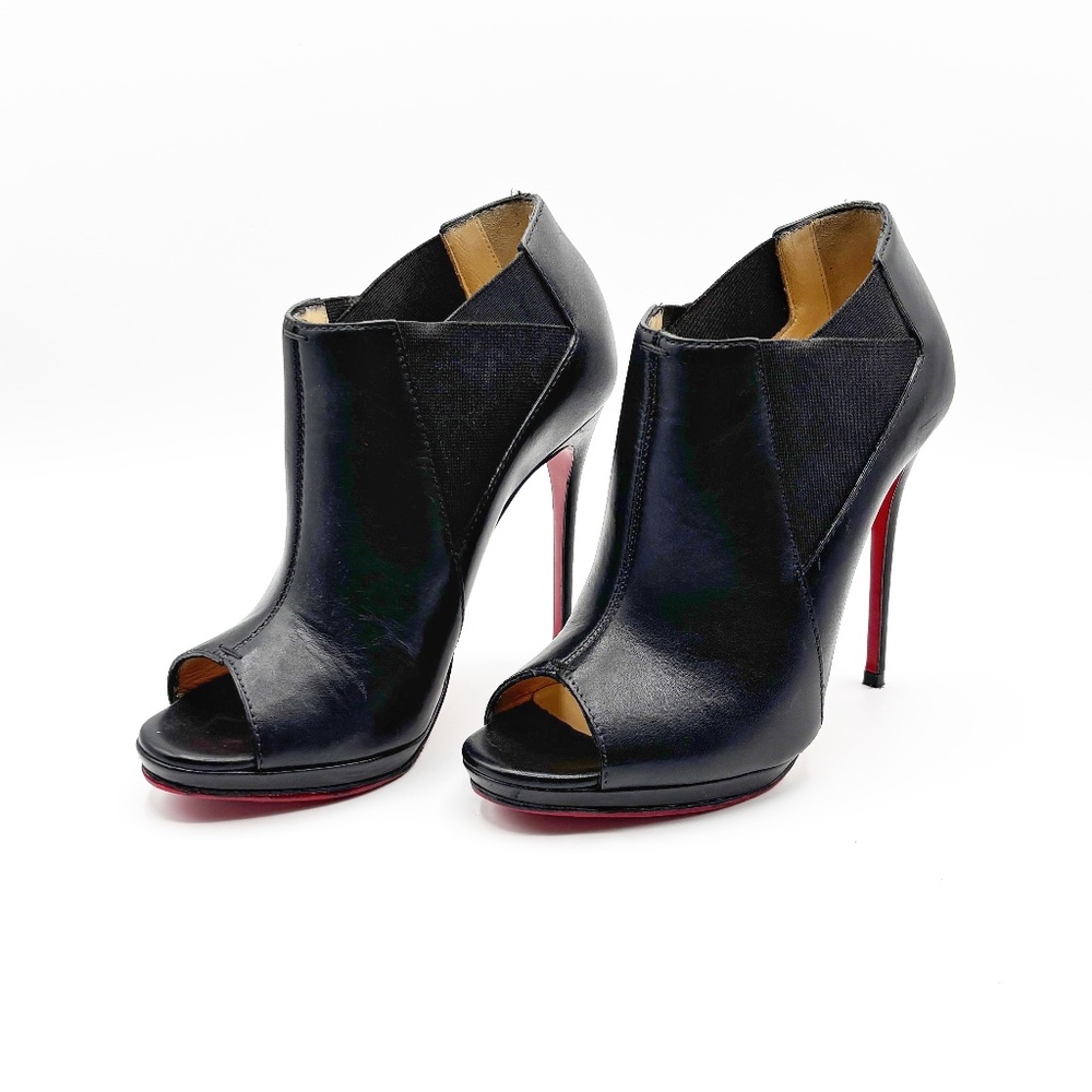 CHRISTIAN LOUBOUTIN King Calf Bootstagram 120 Ankle Boots Black Size 35.5